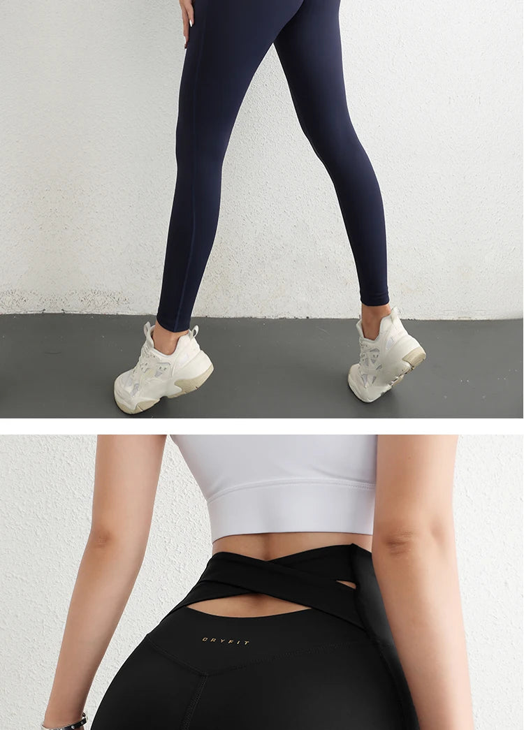 Hot Selling Classical Design Elastic Material High Impact Leggings Quality Brands Yoga Pants High Waist Sport Leggings For Girls