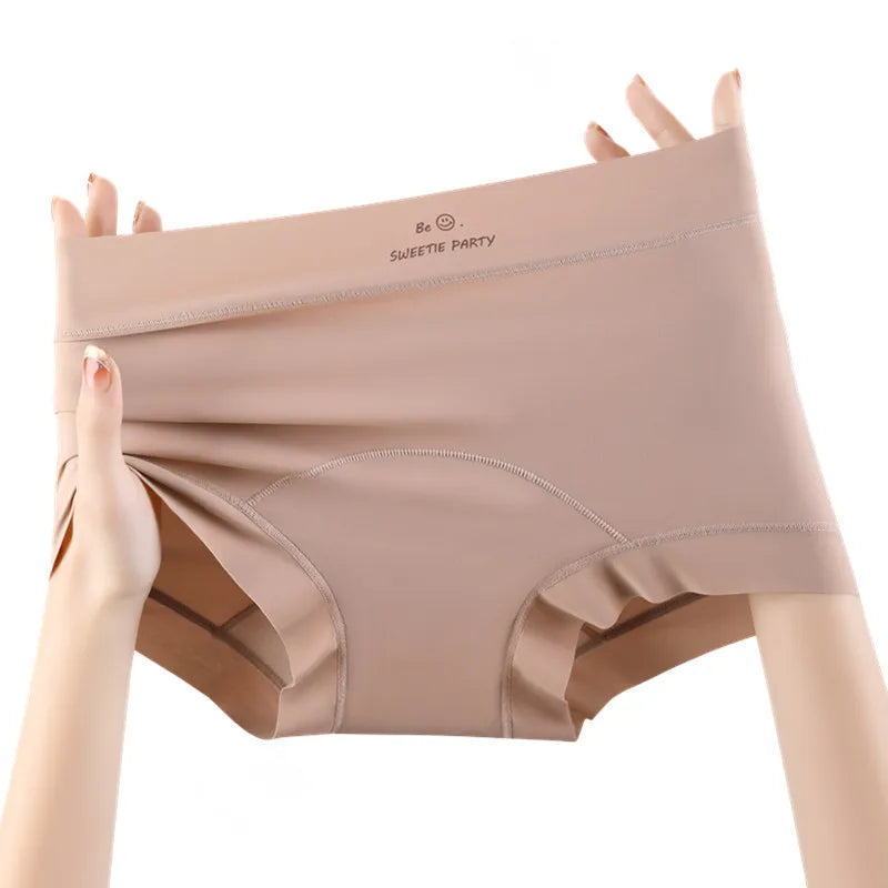 Sexy Boxers Women's Panties Comfortable Mid-rise Lightweight Underwear Soft High Elasticity Solid Color Breathable Traceless