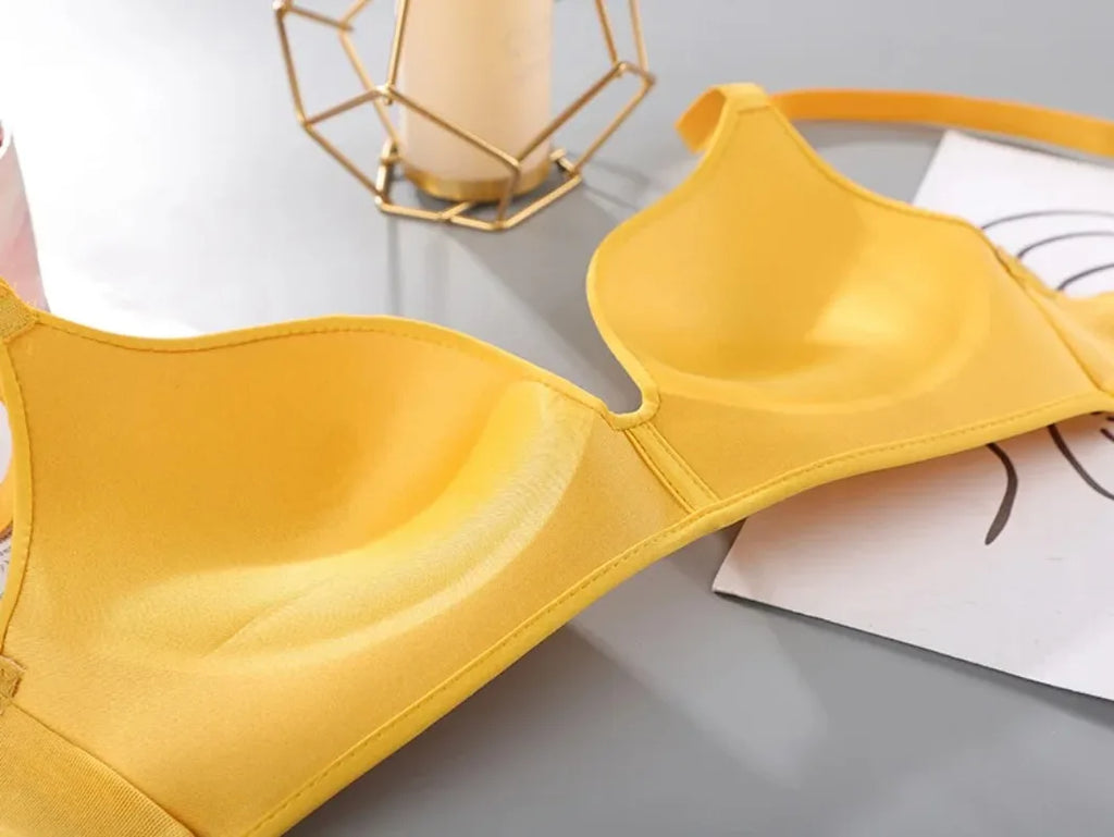 Sexy No Wire Push Up Underwear Women Seamless Bra Girls Students Breathable Thin Bras Female's Bra Breathable Gathered Lingerie