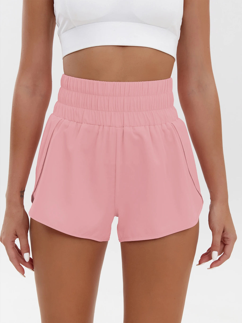 2025 New European and American Women's Shorts High Waist Elastic Loose Quick-drying Sports Casual Shorts Breathable Pants