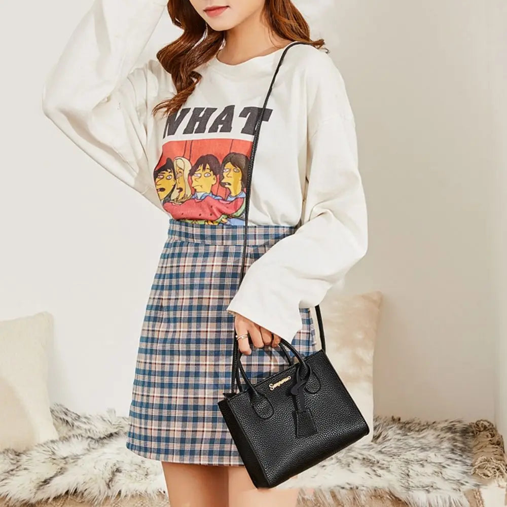 Fashion PU Leather Women Crossbody Bags Large Capacity 5 Colors Korean Shoulder Bag Waterproof Girls Tote Bag Women Girls