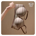 Striped Sexy Gathering, Large Thickened Cup, No Empty Cup, No Mark, No Steel Ring, Lingerie for Women