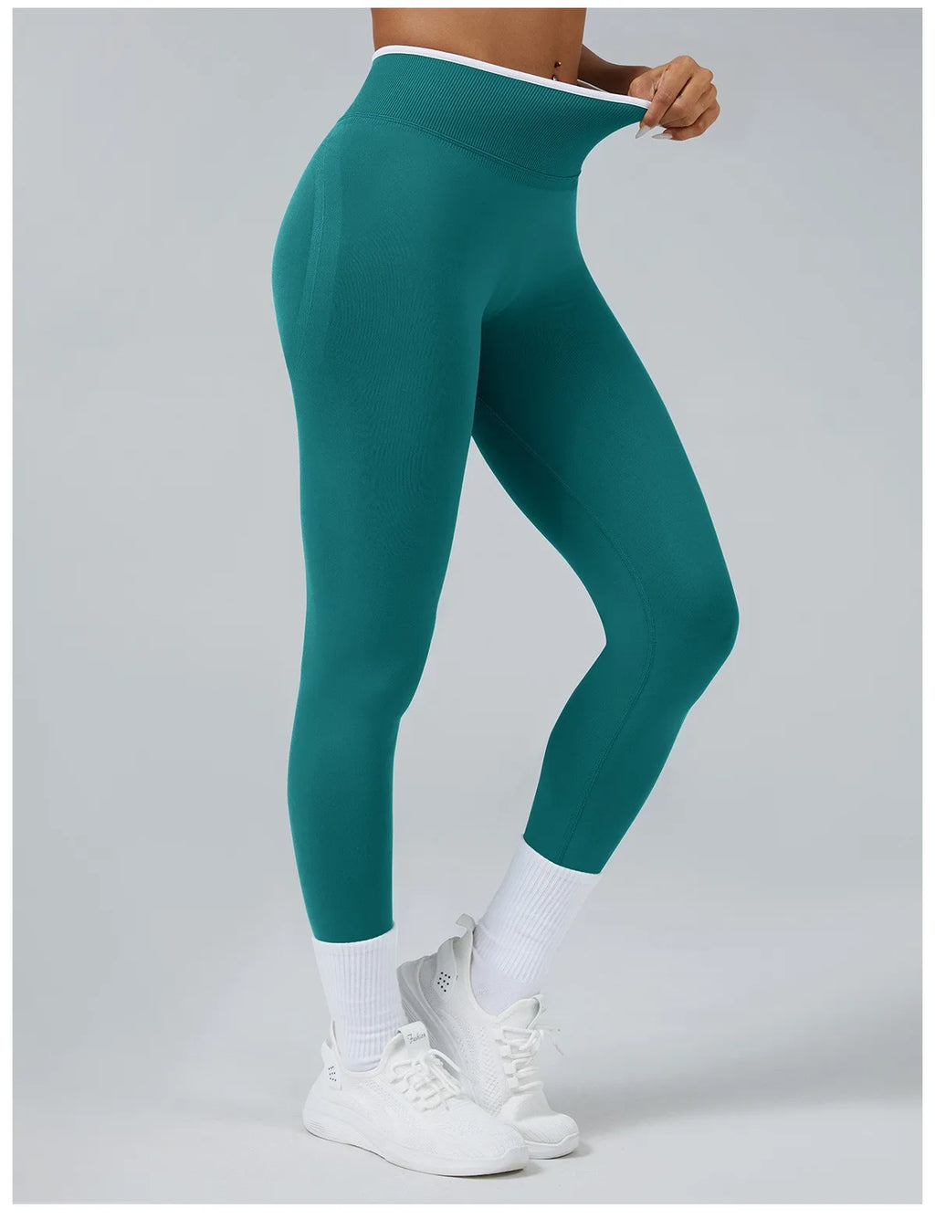 Women Elastic Waist Yoga Pants Seamless Push Up Leggings Sport Fitness Running Gym Quick Dry
