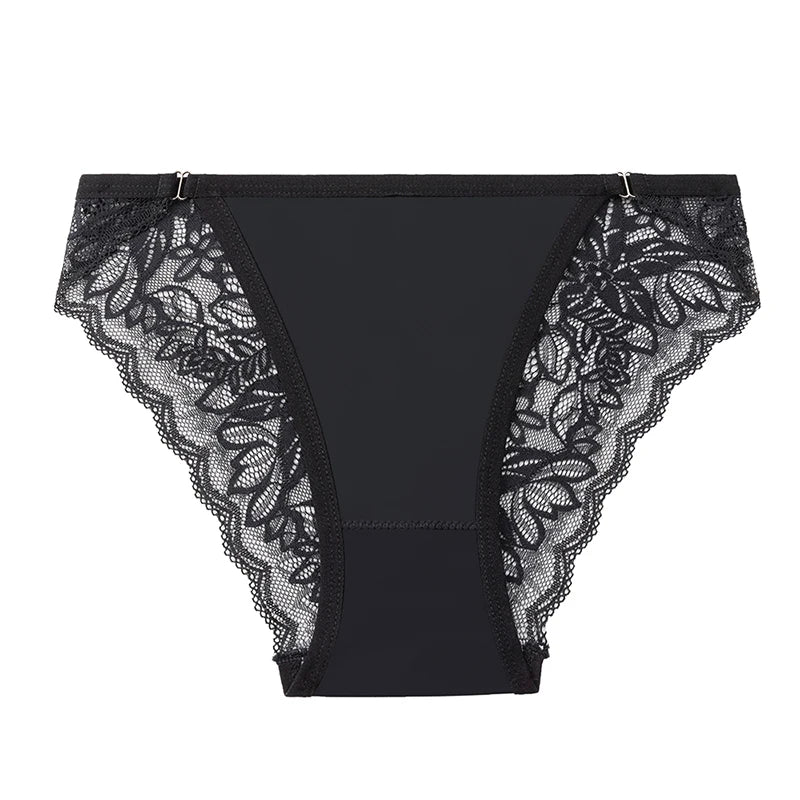 TrowBridge 3PCS/Set Women's Panties Sweet Hollow Out Lace Underwear Leopard Sexy Lingerie Fashion Ladies Briefs Cozy Underpants