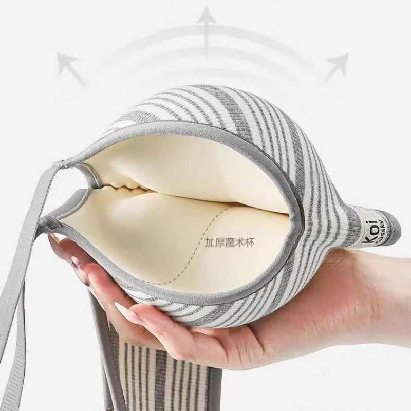 Striped Sexy Gathering, Large Thickened Cup, No Empty Cup, No Mark, No Steel Ring, Lingerie for Women