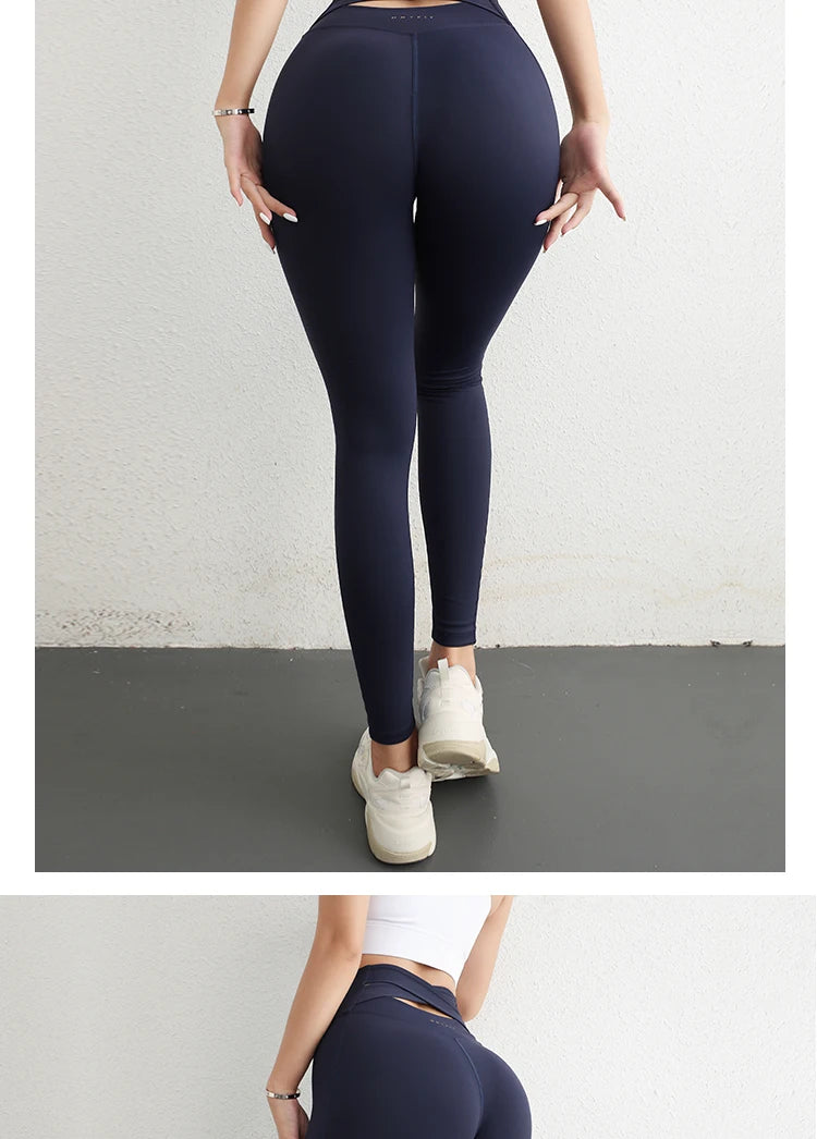 Hot Selling Classical Design Elastic Material High Impact Leggings Quality Brands Yoga Pants High Waist Sport Leggings For Girls