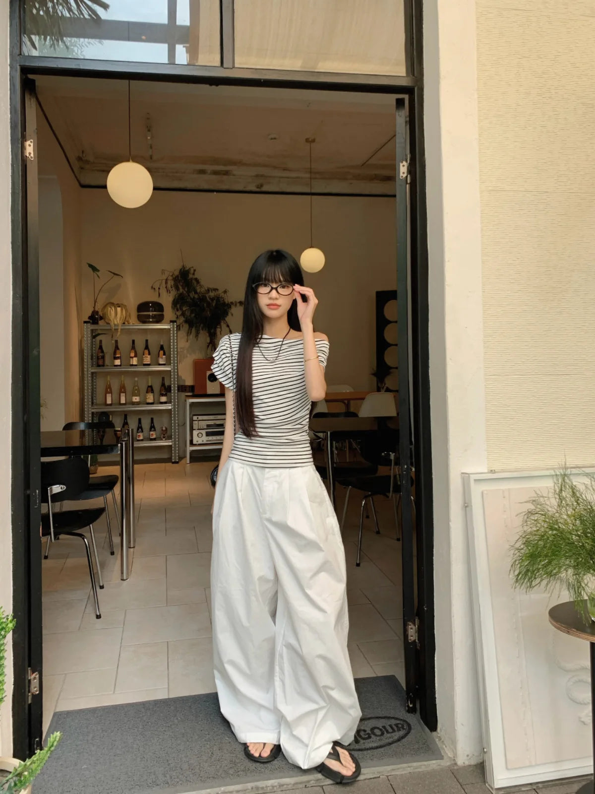 Casual Slim Striped T-shirts For Women 2026 Summer Y2K Women's T-shirt Short Sleeve Blouses Tees Fashion Female Tops