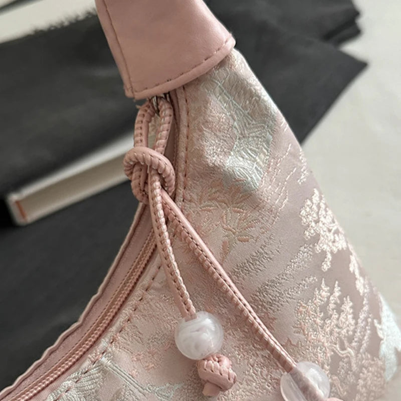 New Chinese Style Fine Embroidery Ladies Handbags Summer Fashion Shoulder Bag Crossbody Daily Party Tote Handbag For Women