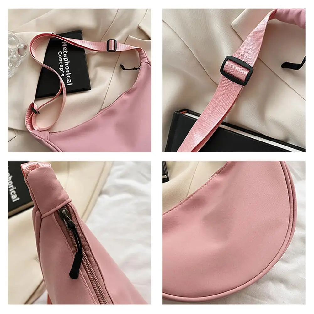 Trendy Women Casual Nylon Crossbody Bag Dumpling Bag Shoulder Bag Large Dumpling Purse Casual Women's Crossbody Bags