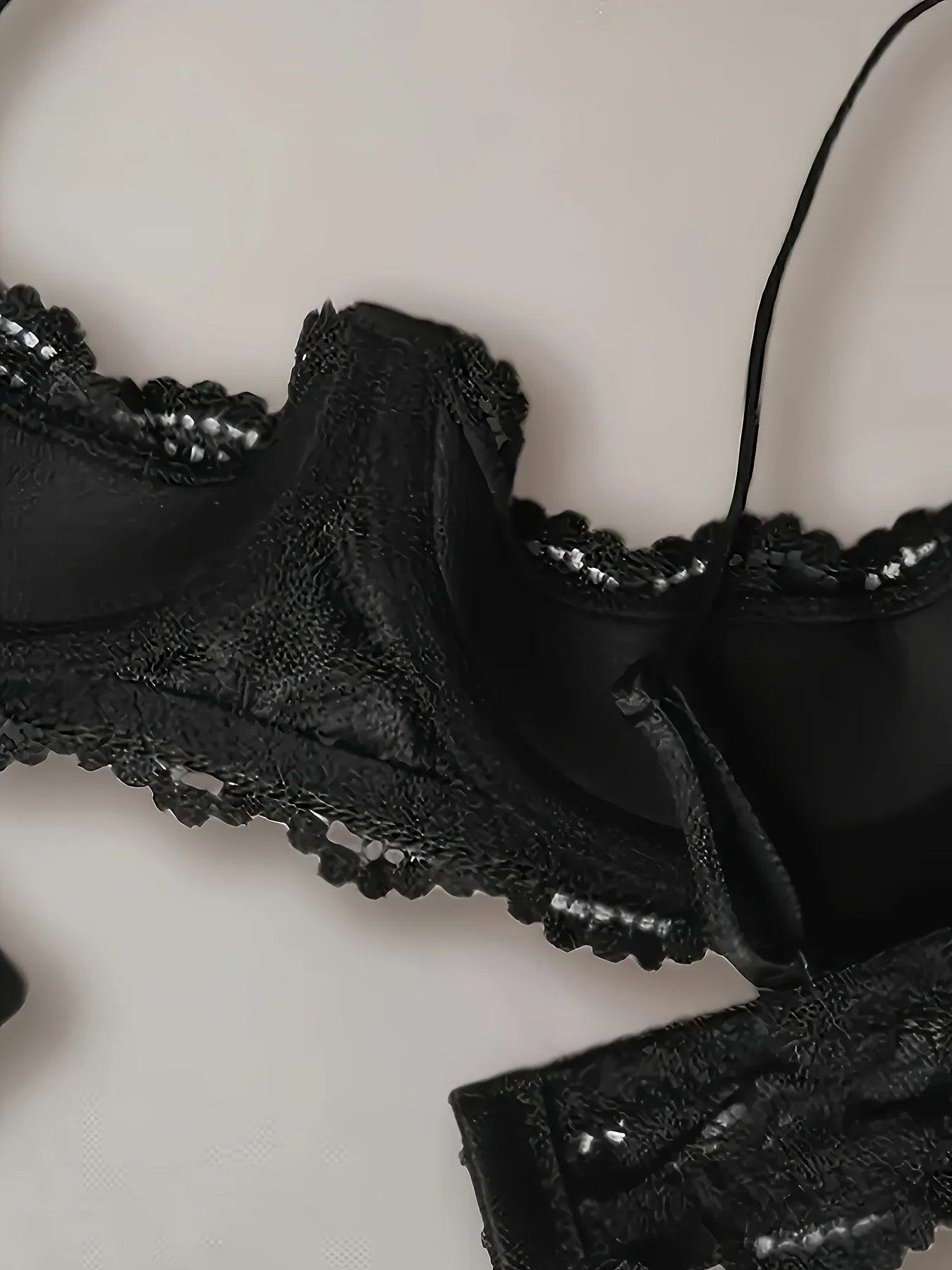 2PCS Women's Lace Open-Cup Underwire Bra, Soft, Skin-Friendly, Breathable, Plus-Size Sexy Lingerie