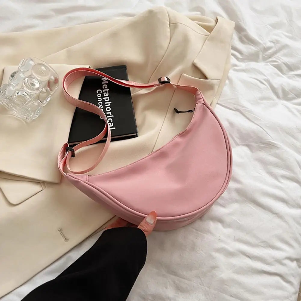 Trendy Women Casual Nylon Crossbody Bag Dumpling Bag Shoulder Bag Large Dumpling Purse Casual Women's Crossbody Bags