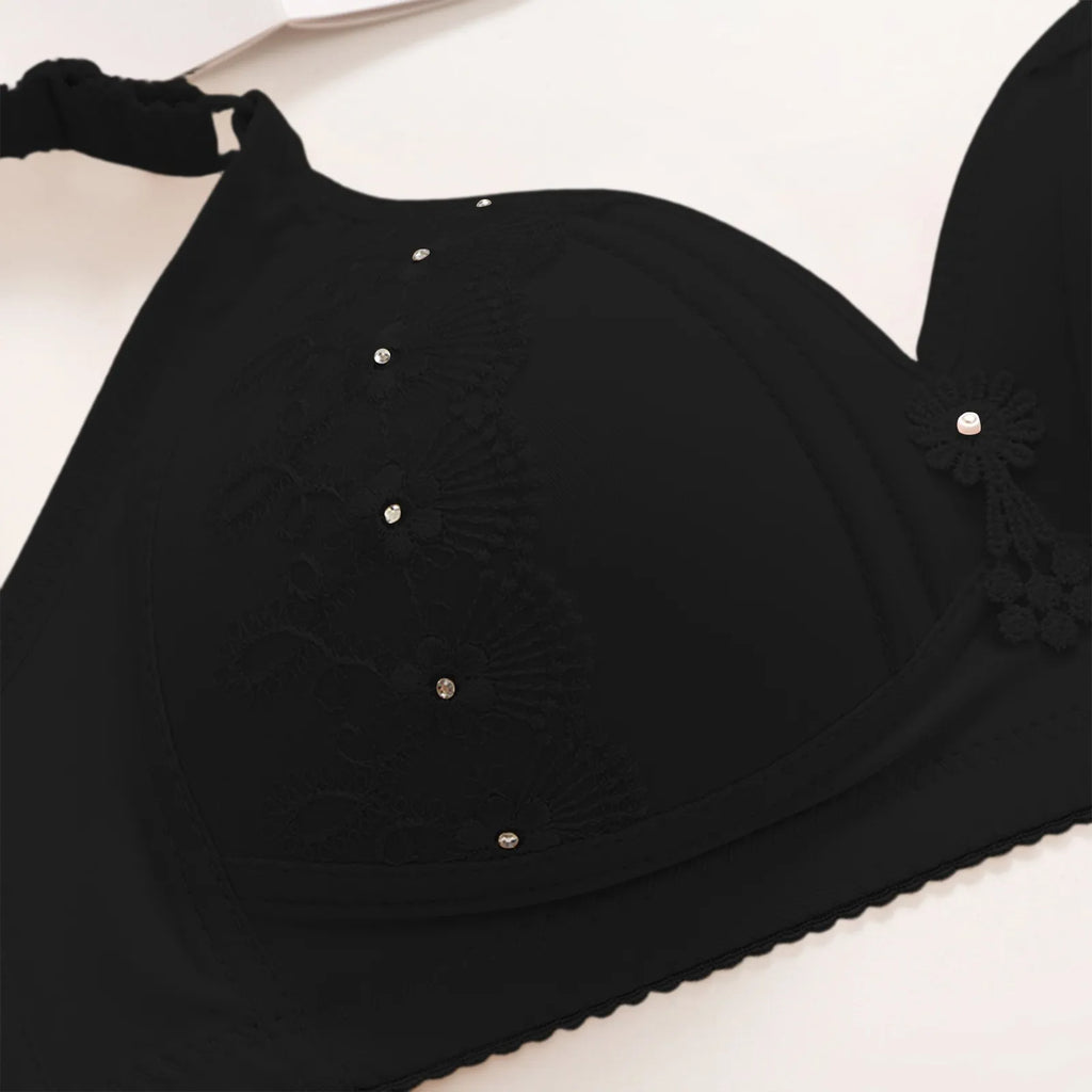 Women Bralette No Underwire Adjustable Shoulder Strap Breathable Push Up Middle-aged Ladies Wireless Bra Female Soft Underwere