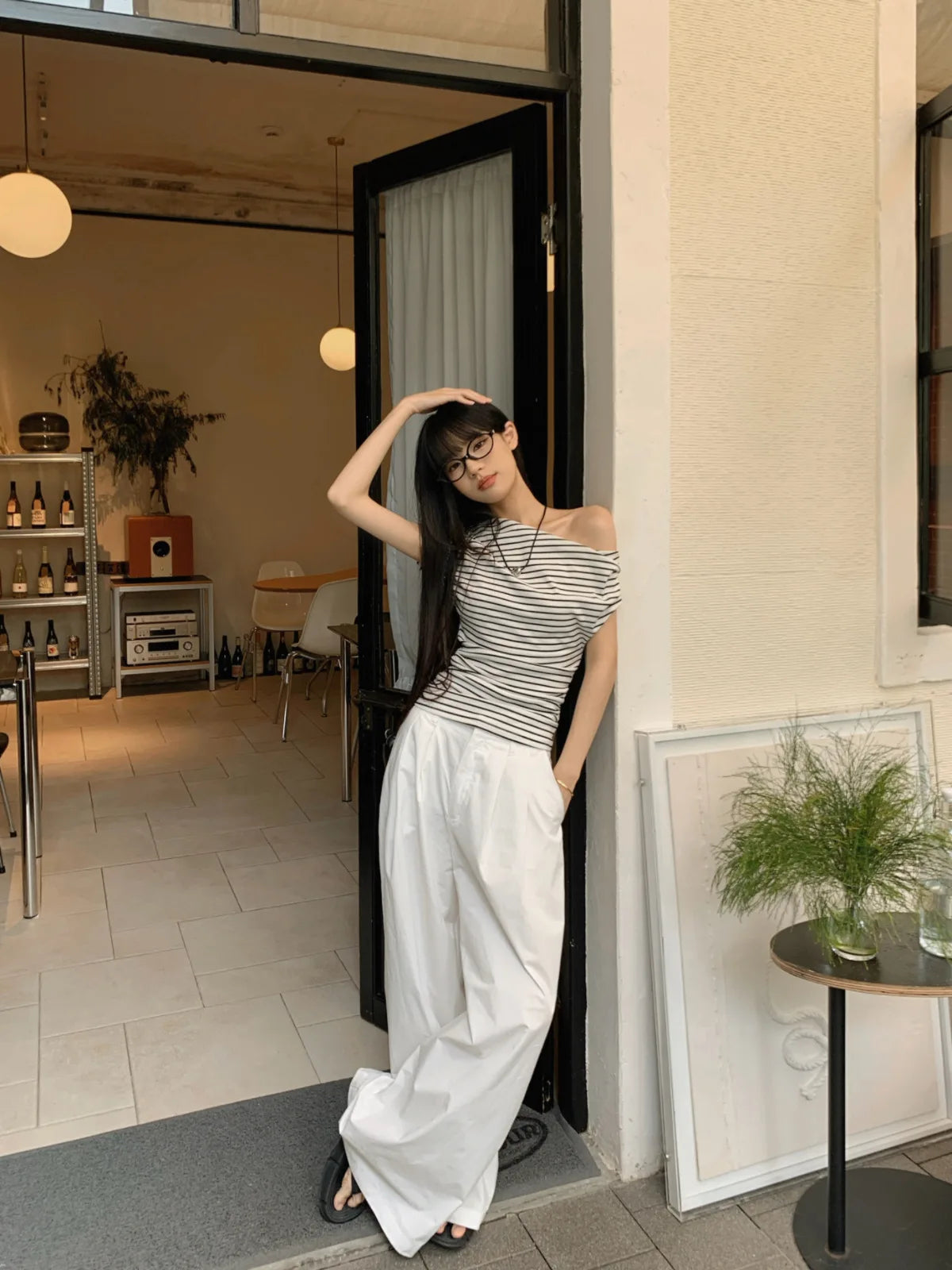 Casual Slim Striped T-shirts For Women 2026 Summer Y2K Women's T-shirt Short Sleeve Blouses Tees Fashion Female Tops