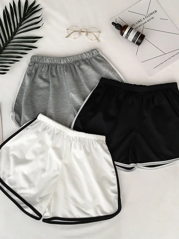 2024 Simple Women Casual Shorts Patchwork Body Fitness Workout Summer Shorts Female Elastic Skinny Slim Beach Egde Short Hot