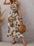 Women's Summer New Vacation Style Skirt Children's Fashion Printed Sleeveless Dress