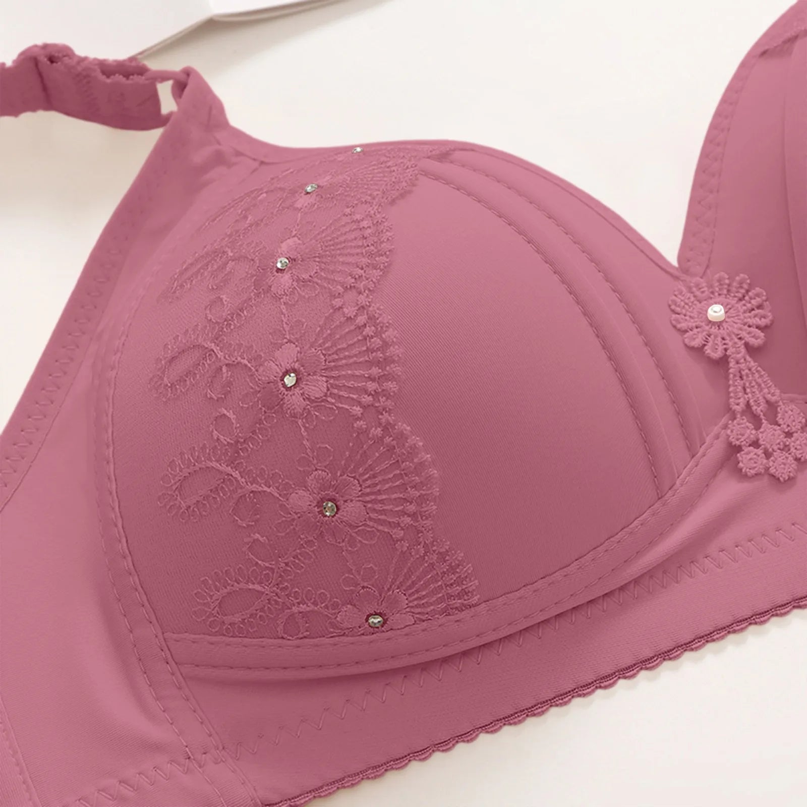 Women Bralette No Underwire Adjustable Shoulder Strap Breathable Push Up Middle-aged Ladies Wireless Bra Female Soft Underwere