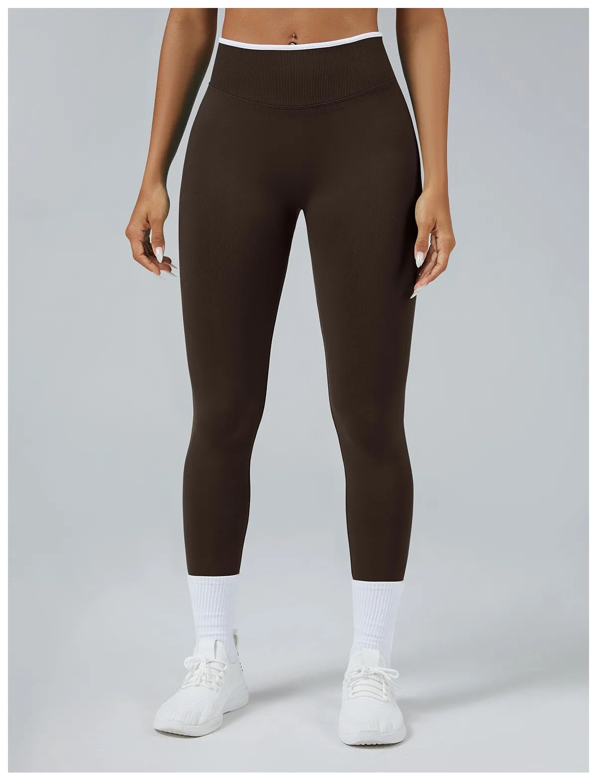 Women Elastic Waist Yoga Pants Seamless Push Up Leggings Sport Fitness Running Gym Quick Dry