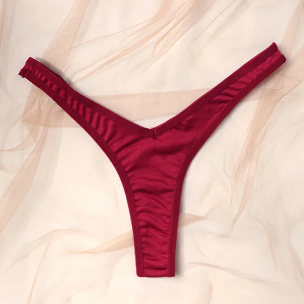 תחתוני ספורט סקסיים לנשים V מותן תחתוני G-string נושמים תחתונים נמוכים