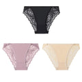TrowBridge 3PCS/Set Women's Panties Sweet Hollow Out Lace Underwear Leopard Sexy Lingerie Fashion Ladies Briefs Cozy Underpants