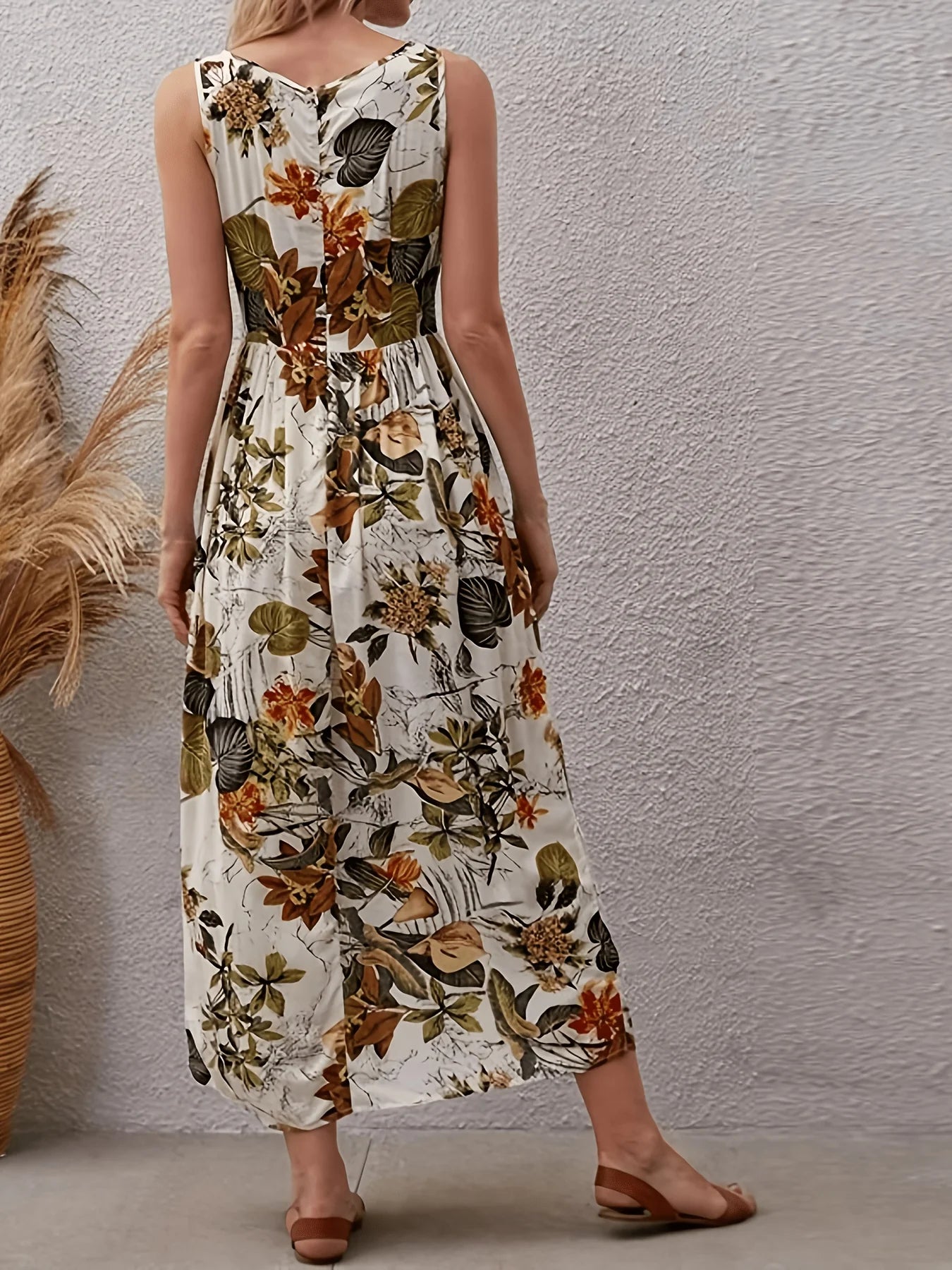 Women's Summer New Vacation Style Skirt Children's Fashion Printed Sleeveless Dress
