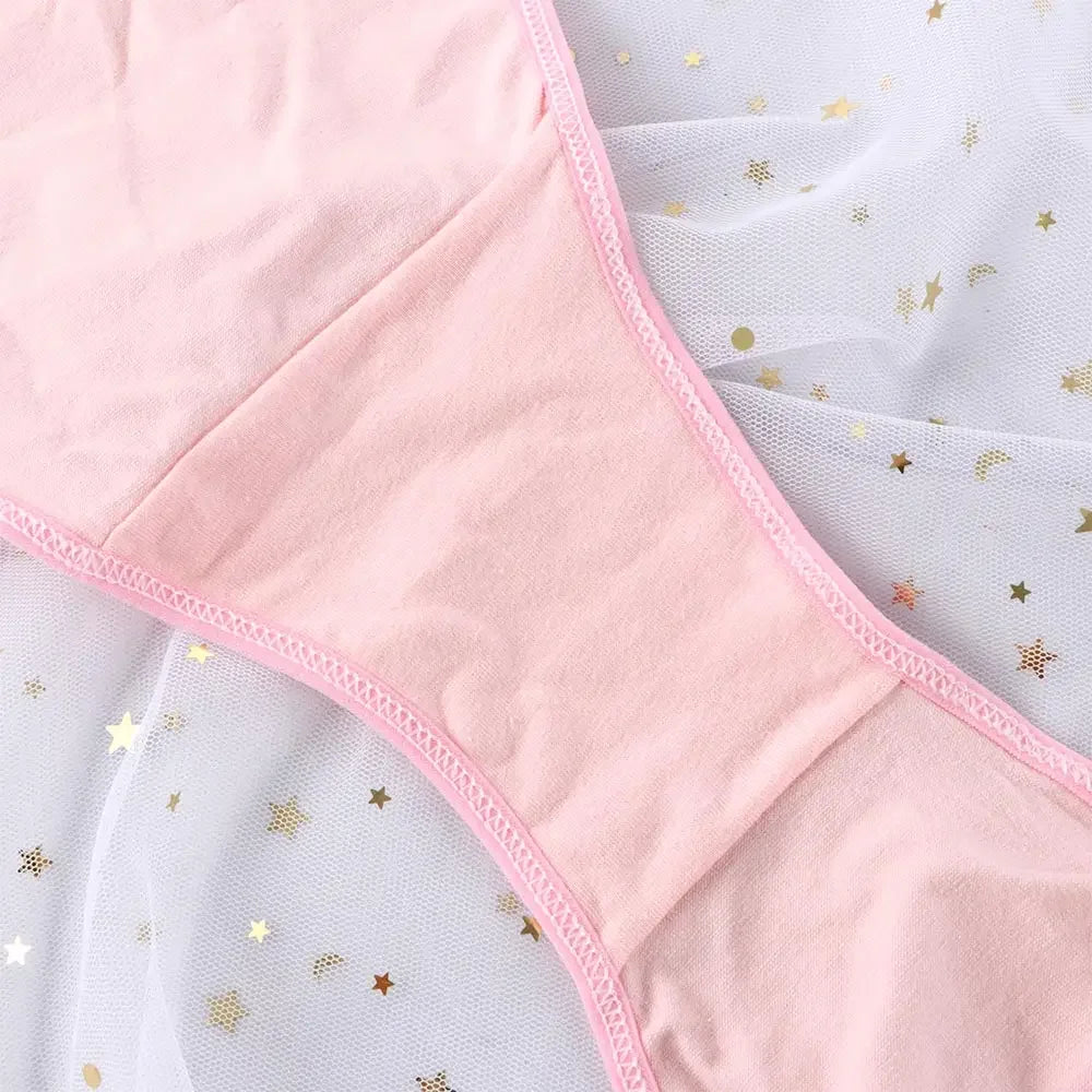 1-4Pcs Sexy Bandage Lolita Panties Low Waist Lingerie Cute Claw Women's Briefs Low Waist Animation Underwear Black,Pink,White