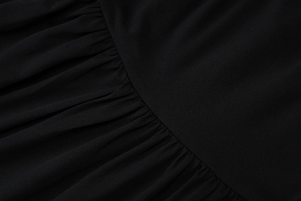 Hugcitar One Shoulder Ruched Sleeveless Solid Pleated Sexy Irregular Y2K Maxi Dress Summer Elegant Party Women Clothes Vacation