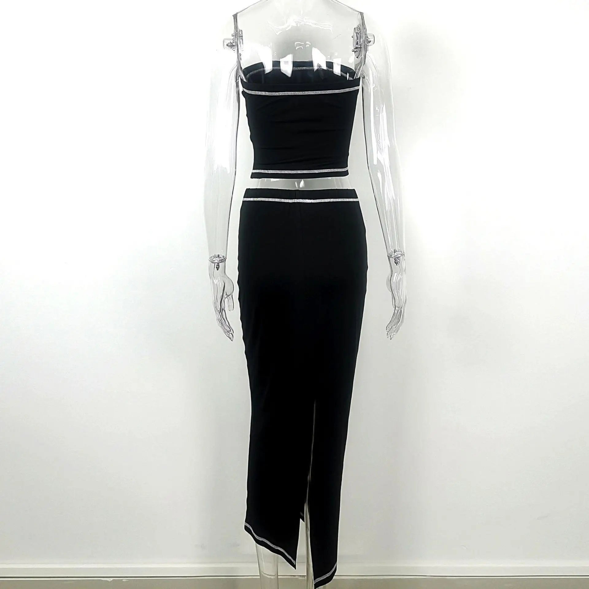 Summer Sets For Women 2 Pieces Fashion Two Piece Set Tube Top Long Skirt Sexy Elegant Women's y2k Vintage New Dress Sets Clothes