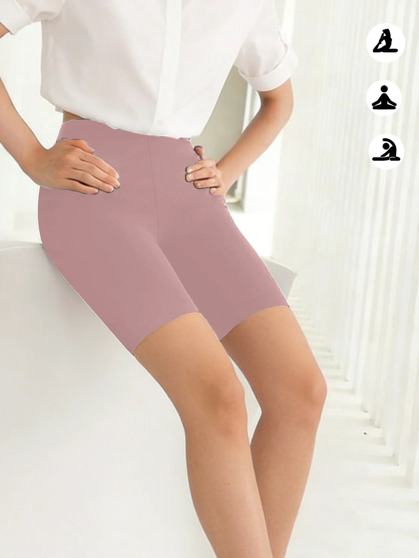 Women's Super Soft Biker Shorts High Stretchy No See Through Workout Running Yoga Athletic Gym Fitness Pants