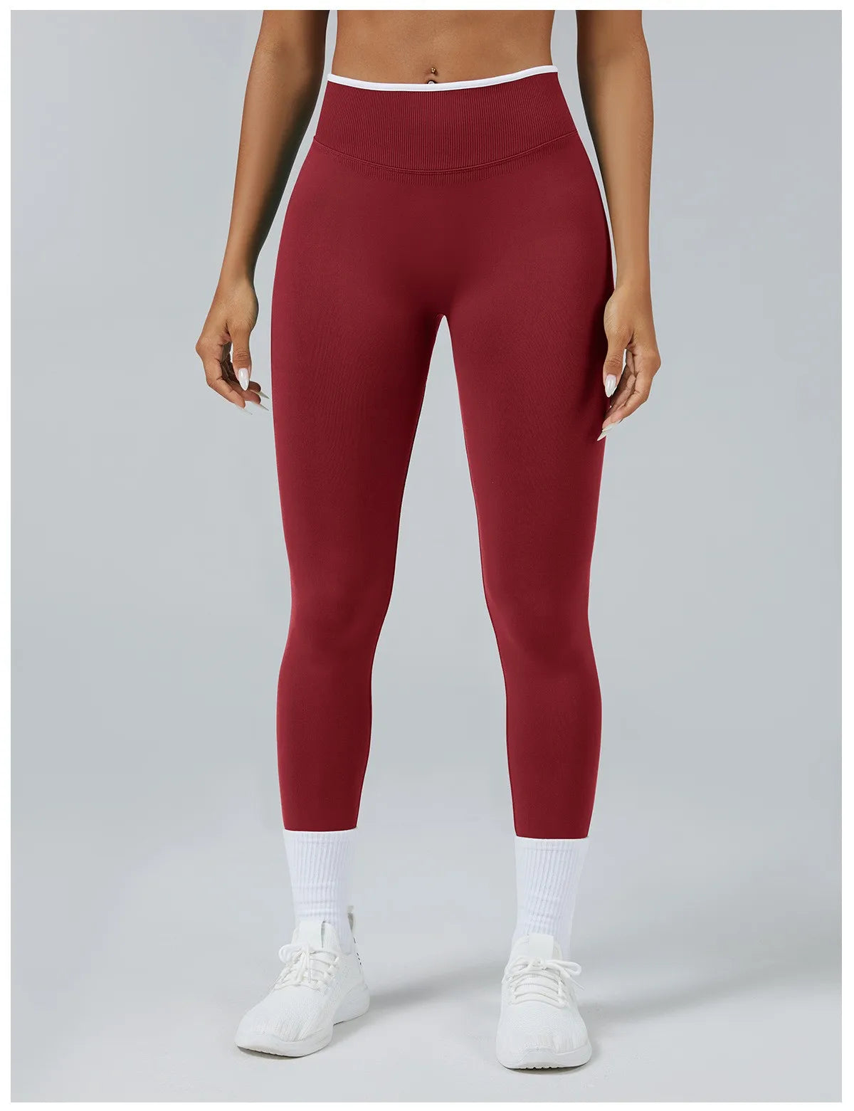 Women Elastic Waist Yoga Pants Seamless Push Up Leggings Sport Fitness Running Gym Quick Dry