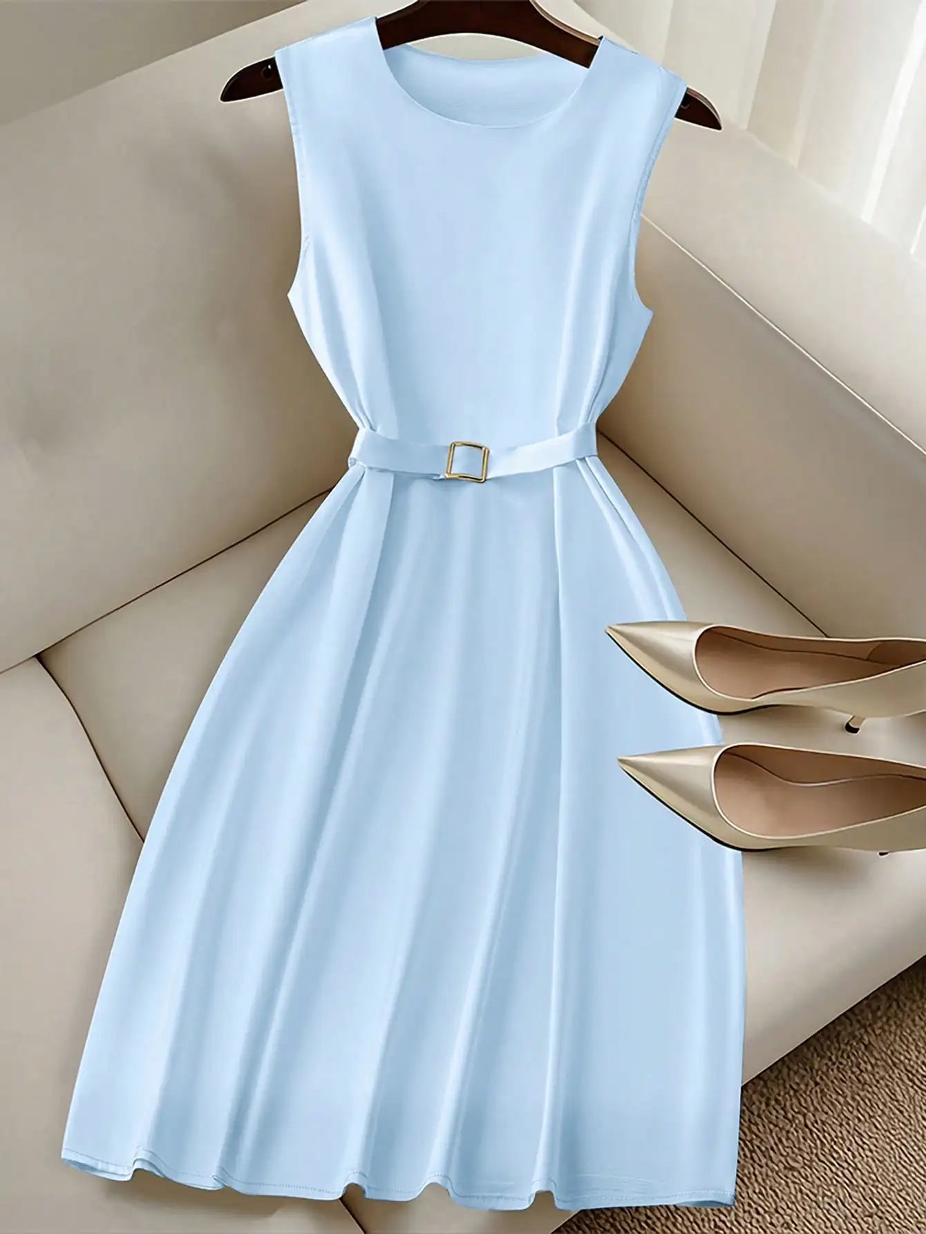 Women Elegant Solid Color Sleeveless Short Casual White Cute Dress for Work, Graduation Bodycon Dress Maxi Dresses for Women