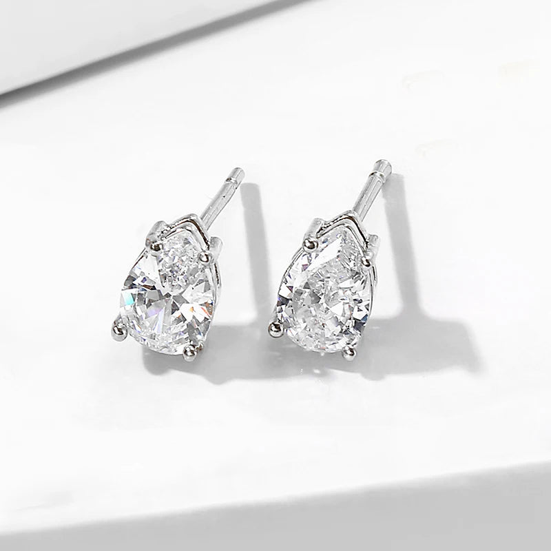 ZAKOL Marquise Cubic Zircon Stud Earring for Women Girls Ladies Fashion Silver Gold Color Daily Ear Accessories