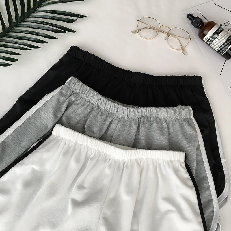 2024 Simple Women Casual Shorts Patchwork Body Fitness Workout Summer Shorts Female Elastic Skinny Slim Beach Egde Short Hot