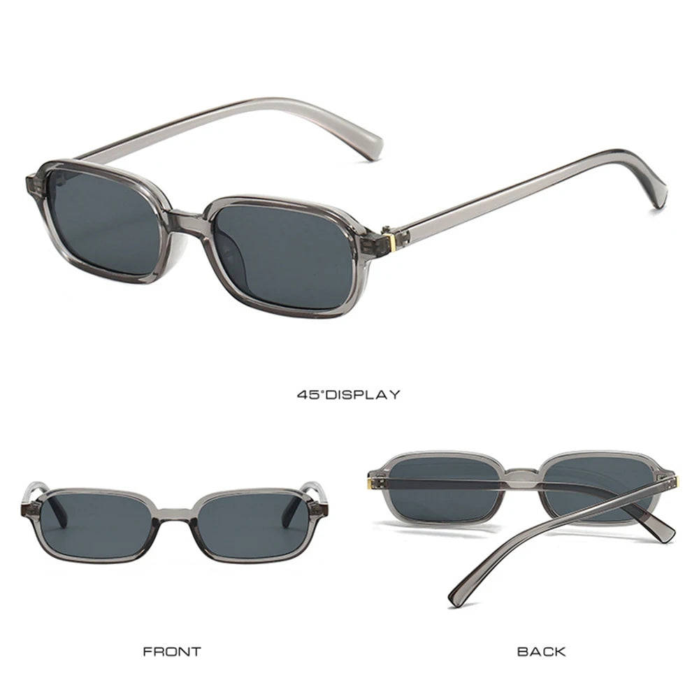 KLASSNUM Vintage Sunglasses Men Women 2026 Trendy Eyewear Rectangle Sun Glasses Anti UV400 Shades Eyepiece Small Square Glasses