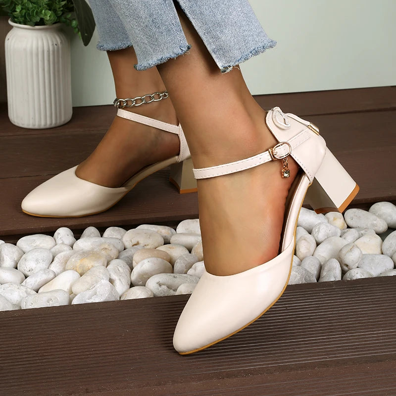 2025 Spring/Summer Hot Sale！Fairy Style Thin-Strap High Heels - Bowknot with Golden Buckle, Comfortable & Versatile
