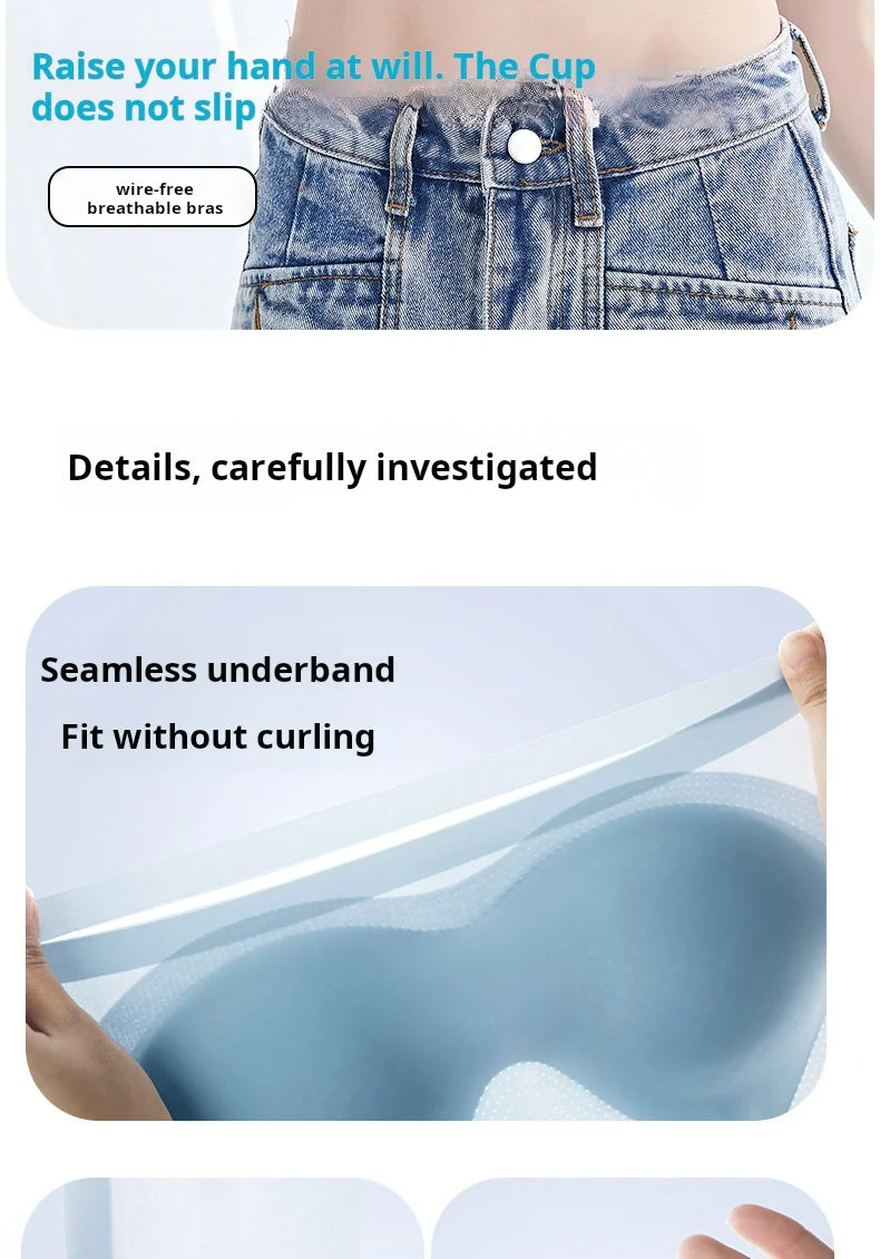 Summer Seamless Ultra-Thin Ice Silk Bra Women Sexy Push Up Bra Intimates Wireless Bralette Underwear Air Cooling Brassiere