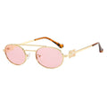 Fashion Punk Double Beam Sunglasses Women Men Retro Brand Designer Small Frame Sun Glasses Female Trendy Sunshade Eyewear UV400