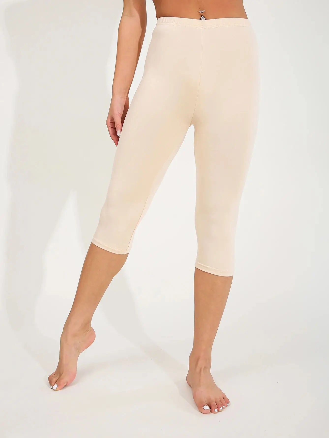 CUHAKCI Spring Summer Fashion Sharpened Women's Leggings Sexy Simple Pure Color Seven Pants Stretch Fitness Athletic Yoga Pants