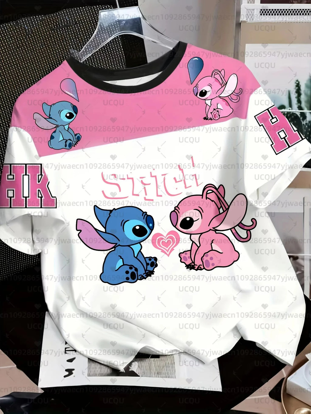 2026 Summer Men's Women's Cartoon Stitch 3D Print Short Sleeve T-Shirts Breathable Quick-drying Couple Casual T-shirt Tops