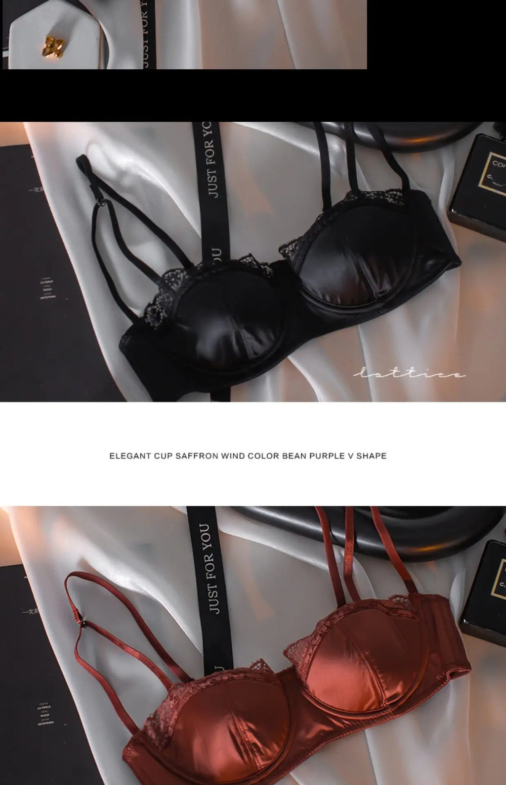 Sexy French Half Cup Invisible Bra Set Soft Underwire Minimizer Push Up Lingerie Set S-XL Comfort Breathable Anti Sag Stylish