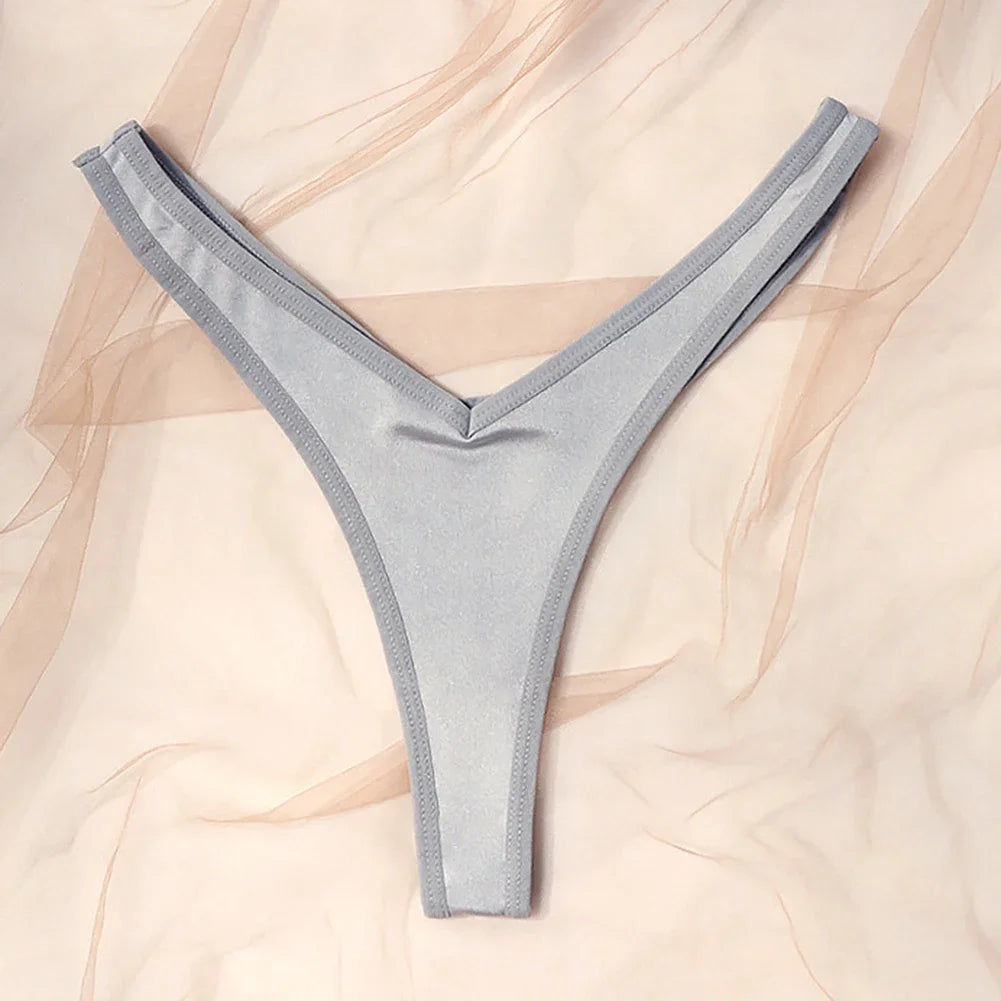 תחתוני ספורט סקסיים לנשים V מותן תחתוני G-string נושמים תחתונים נמוכים