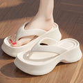 2026 Summer Chunky Heel Flip Flops Women Fashion Clip Toe Thick Platform Slippers Woman Non Slip Increase Thick Bottom Sandals