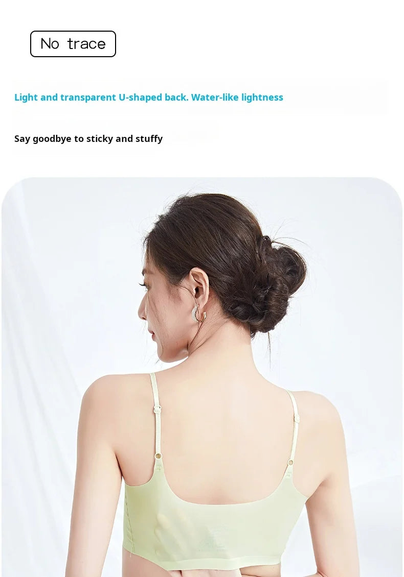 Summer Seamless Ultra-Thin Ice Silk Bra Women Sexy Push Up Bra Intimates Wireless Bralette Underwear Air Cooling Brassiere