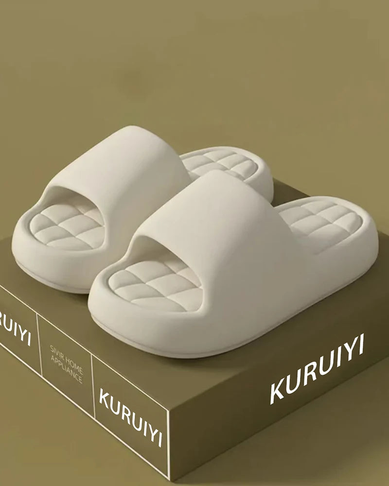 Candy Color Soft Bottom EVA Slippers Women Summer 2026 Thick Platform Comfortable Cloud Slippers Woman Outdoor Beach Sandals 45