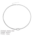 eManco  Elegant Minimalist Jewelry Lusterless 14k Gold Plated Knotted Snake Chain Necklace Women's Stainless Steel Accessories
