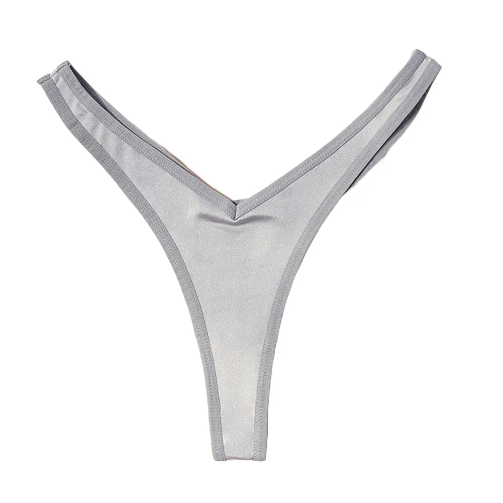 תחתוני ספורט סקסיים לנשים V מותן תחתוני G-string נושמים תחתונים נמוכים