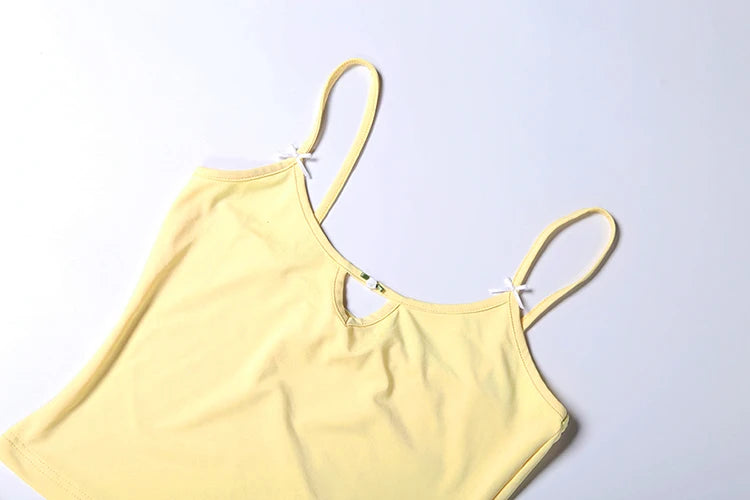 Kliou Hollow Design 2 Piece Set Woman 2026 Spring New Style Low-Neck Camisole Tops+Skinny Shorts Daily Casual Fashion Outfits