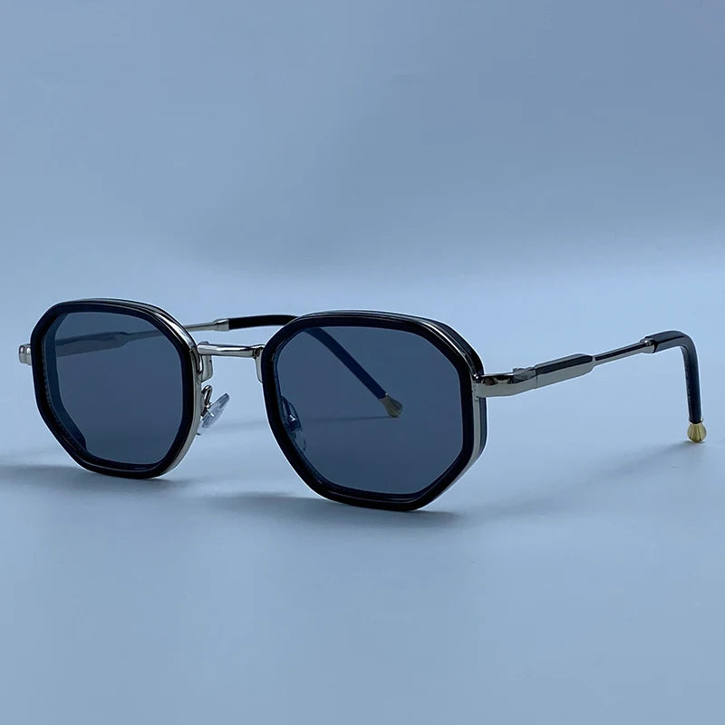 Small Frame Octagon Punk Sunglasses Women Luxury Brand Retro Geometric Metal Fashion Shades Vintage Sun Glasses Driving Eyewear
