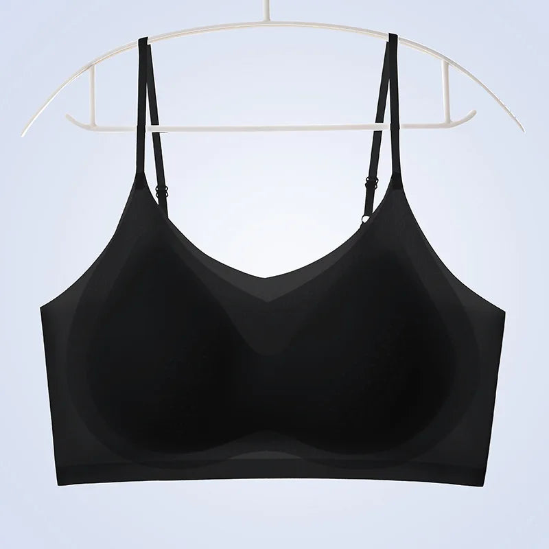 Summer Seamless Ultra-Thin Ice Silk Bra Women Sexy Push Up Bra Intimates Wireless Bralette Underwear Air Cooling Brassiere