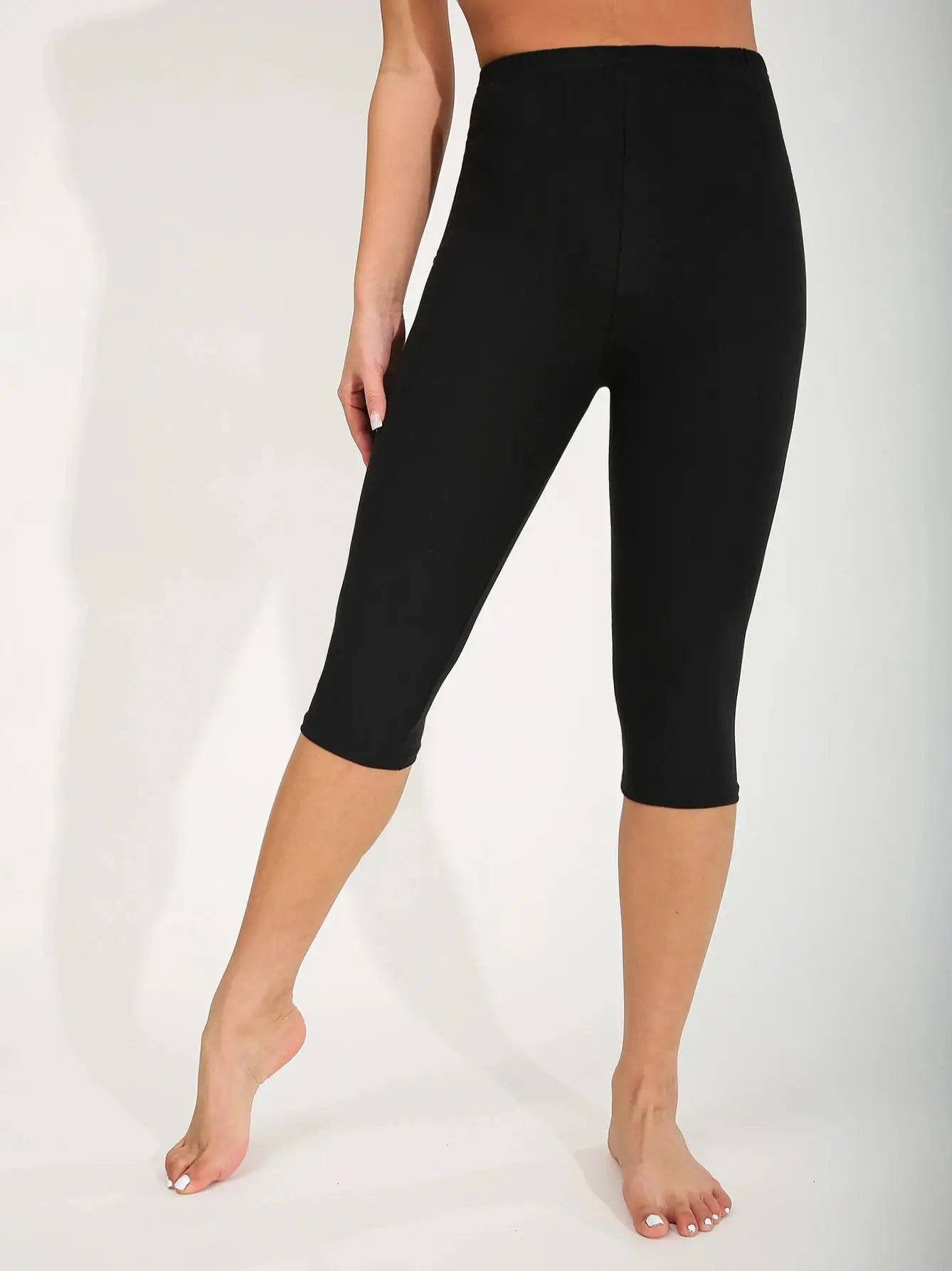 CUHAKCI Spring Summer Fashion Sharpened Women's Leggings Sexy Simple Pure Color Seven Pants Stretch Fitness Athletic Yoga Pants