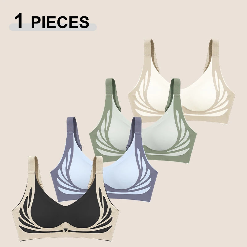 Women's Push Up Bras Seamless Comfortable Angel Wings Bras Sets Fashion Soft Breathable Underwear Female Cozy No Wire Lingerie